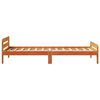 vidaXL Massivholzbett ohne Matratze Wachsbraun 75x190 cm Kiefernholz