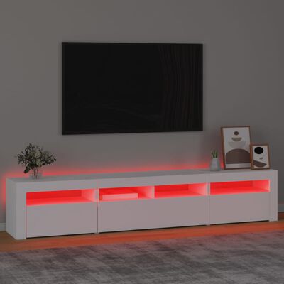 vidaXL TV-Schrank mit LED-Leuchten Schwarz 210x35x40 cm