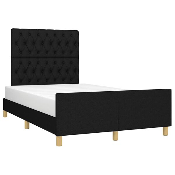 vidaXL Bettgestell ohne Matratze Schwarz 120x190 cm Stoff