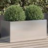 vidaXL Pflanzk&uuml;bel Silbern 62x30x29 cm Edelstahl