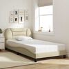 vidaXL Bettgestell ohne Matratze "Hvar" Creme 100x200 cm Stoff