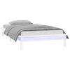 vidaXL Massivholzbett mit LEDs Wei&szlig; 90x190 cm