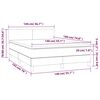 vidaXL Boxspringbett mit Matratze Dunkelgrau 140x190 cm Stoff