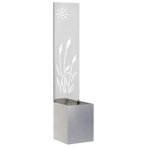 vidaXL Garten Sichtschutz-Leinwand Silber 32 x 32 x 150 cm Edelstahl