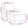 vidaXL Sessel mit Hocker Schwarz 60 cm Stoff