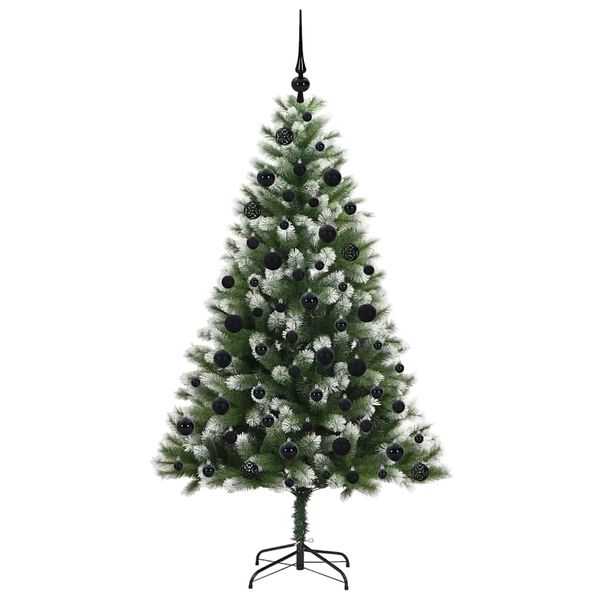 vidaXL K&uuml;nstlicher schwenkbarer Weihnachtsbaum mit flockigem Schnee