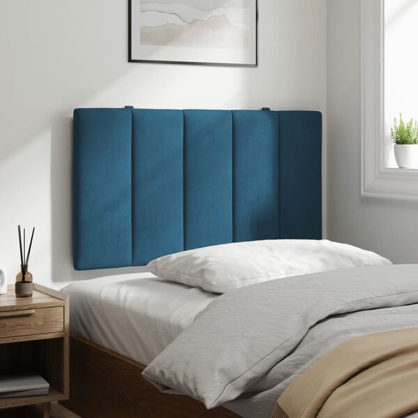 vidaXL Kopfteil-Kissen "Hanko" Blau 90 cm Samt