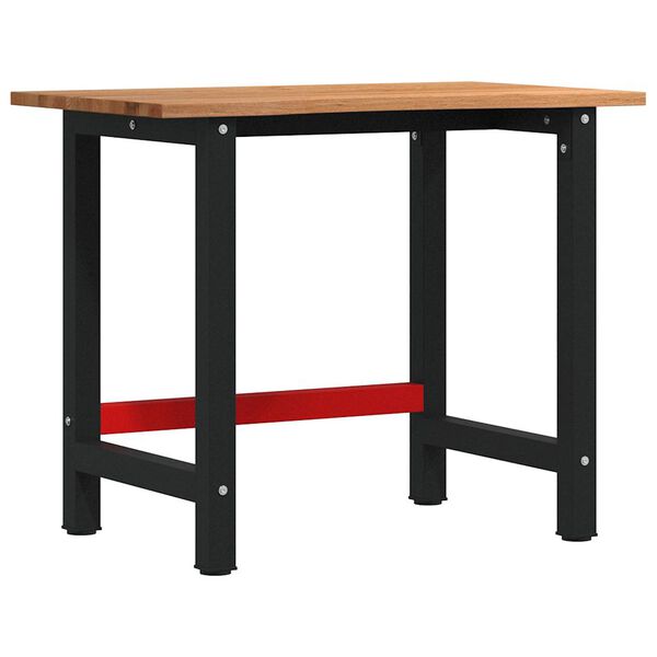 vidaXL Werkbank Hellbraun 100x60x81,5 cm Massivholz Eiche