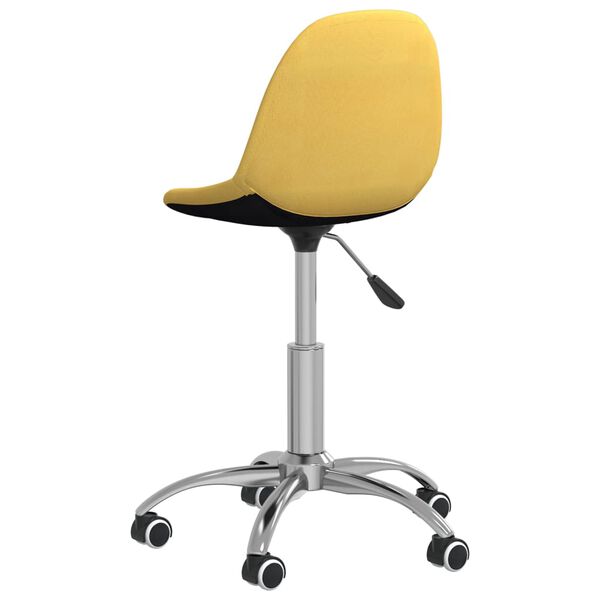 vidaXL Esszimmerst&uuml;hle 4 Stk. Drehbar Gelb Stoff