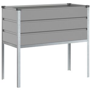 vidaXL Pflanzk&uuml;bel Hellgrau 100 x 45 x 90 cm Verzinkter Stahl
