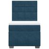 vidaXL Boxspringbett mit Matratze Blau 90x200 cm Samt