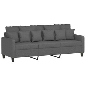 vidaXL 3-Sitzer-Sofa Dunkelgrau 180 cm Stoff