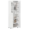 vidaXL Highboard mit T&uuml;r Hochglanz Wei&szlig; 60 x 35 x 182 cm Holzwerkstoff
