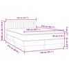 vidaXL Boxspringbett mit Matratze Hellgrau 140x210 cm Samt