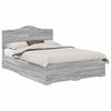 vidaXL Bettrahmen Graues Sonoma 140 x 190 cm Holzwerkstoff