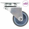 vidaXL 32 Stk. Lenkrollen mit Zwillingsrad 50 mm