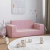 vidaXL Kindersofa 2-Sitzer Rosa Weich Plüsch