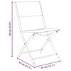 vidaXL Garten Essgruppe 3 pcs Schwarz Pulverbeschichteter Stahl