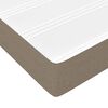 vidaXL Boxspringbett mit Matratze Taupe 140x200 cm Stoff