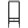 vidaXL Bartisch Schwarz 50x50x110 cm Pulverbeschichteter Stahl