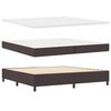 vidaXL Boxspringbett mit Matratze Dunkelbraun 200 x 200 cm Stoff