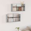 vidaXL Magazinregal 2 pcs Graues Sonoma 60 x 12 x 30 cm Holzwerkstoff