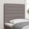 vidaXL LED Kopfteil mit LED-Lichtleisten Taupe 80 cm Polyester