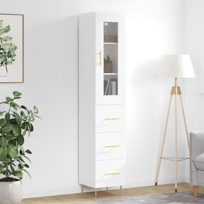 vidaXL Highboard Weiß 34,5x34x180 cm Holzwerkstoff