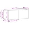 vidaXL TV-Schrankset Wandmontiert 4 pcs Altholz Holzwerkstoff