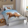 Good Morning Kinder-Bettw&auml;sche-Set FREE 140x200/220 cm Braun und Blau
