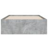 vidaXL Bettgestell mit Schubladen Betongrau 90x190 cm Holzwerkstoff