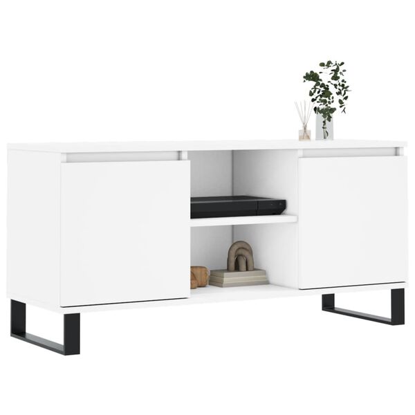 vidaXL TV-Schrank Wei&szlig; 104x35x50 cm Holzwerkstoff