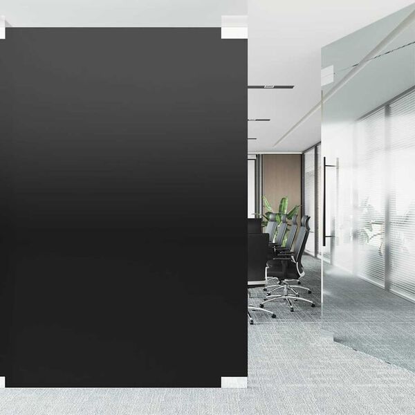 vidaXL Fensterfolie Statisch Matt Schwarz 60x2000 cm PVC