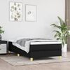 vidaXL Boxspringbettgestell Schwarz 90x190 cm Stoff