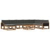 vidaXL Outdoor-Sofagarnitur 9 Stk. Natur und Anthrazit