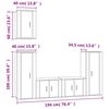 vidaXL 5-tlg. TV-Schrank-Set Sonoma-Eiche Holzwerkstoff