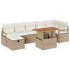 vidaXL Garten-Sofa-Set 8 stk. Beige Poly-Rattan