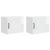 vidaXL K&uuml;chenschrank Kalmar 2 pcs Hochglanz Wei&szlig; 50 x 31 x 40 cm