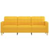 vidaXL 3-Sitzer-Sofa Hellgelb 210 cm Stoff