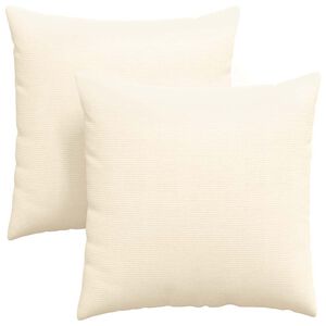 vidaXL Sofakissen 2 St&uuml;ck Creme 60 x 60 cm Cordstoff