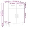 vidaXL Sideboard Betongrau 69,5x34x89 cm Holzwerkstoff