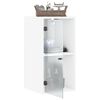 vidaXL Wandschrank mit Glast&uuml;ren Wei&szlig; 35x37x68,5 cm