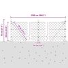 vidaXL Zaunpfosten Grau 25 x 0,6 m (60 x 60 mm Maschen) Stahl und PVC