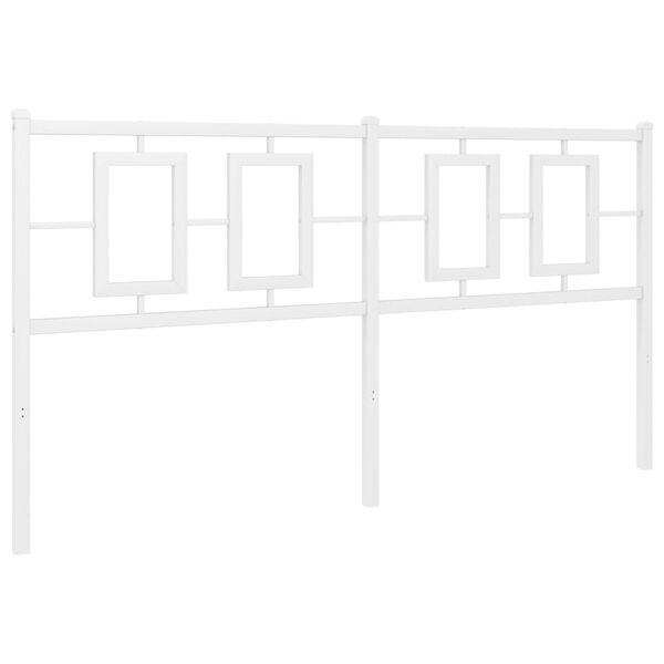 vidaXL Kopfteil Metall Wei&szlig; 160 cm