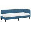 vidaXL Eckbettgestell Blau 80 x 200 cm Samt