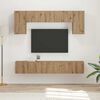 vidaXL TV-Schrankset Wandmontiert 4 pcs Hochglanz Wei&szlig; Holzwerkstoff