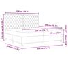 vidaXL Boxspringbett mit Matratze Hellgrau 200 x 200 cm Samt