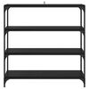 vidaXL B&uuml;cherregal Schwarz Eichen-Optik 100 x 33 x 100 cm