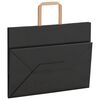 vidaXL Papiertragetaschen 50 Stk. mit Henkeln Schwarz 32x17x25 cm
