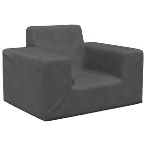 vidaXL Kindersofa Anthrazit Weich Pl&uuml;sch
